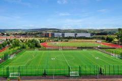 Artificial grass football pitch