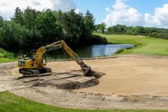 Golf course bunker construction Queenwood Golf Club