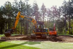Golf course bunker construction
