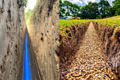 Comparison of drainage pre and post filling