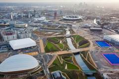 Landscaping and civil engineering Queen Elizabeth Park aerial