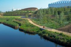 Landscaping and civil engineering Queen Elizabeth Park velodrome