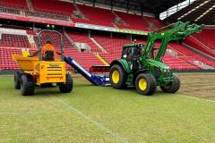 Charlton Athletic natural football pitch renovation