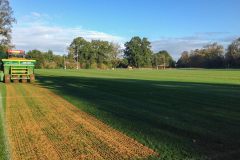 Natural turf rugby pitch construction